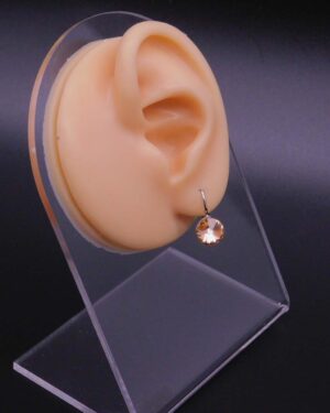 Náušnice s komponentem Swarovski® Rivoli vel. 8 na klapce Light Peach