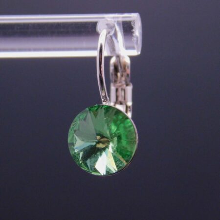 Náušnice s komponentem Swarovski® Rivoli vel. 8 na klapce Peridot - Obrázek 2