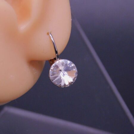 Náušnice s komponentem Swarovski® Rivoli vel. 8 na klapce Crystal - Obrázek 6