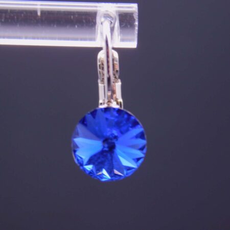Náušnice s komponentem Swarovski® Rivoli vel. 8 na klapce Saphire - Obrázek 4