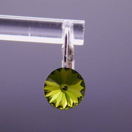 Náušnice s komponentem Swarovski® Rivoli vel. 8 na klapce Olivine - Obrázek 4
