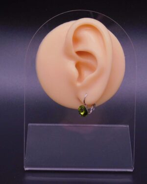 Náušnice s komponentem Swarovski® Rivoli vel. 8 na klapce Olivine