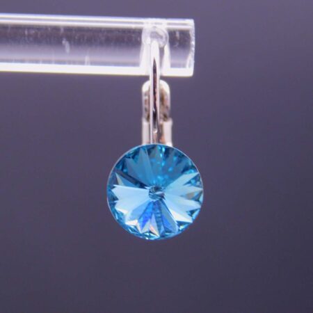 Náušnice s komponentem Swarovski® Rivoli vel. 8 na klapce Turqois - Obrázek 5