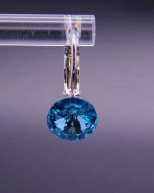 Náušnice s komponentem Swarovski® Rivoli vel. 8 na klapce Turqois