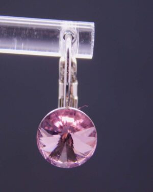 Náušnice s komponentem Swarovski® Rivoli vel. 8 na klapce Light Ametyst