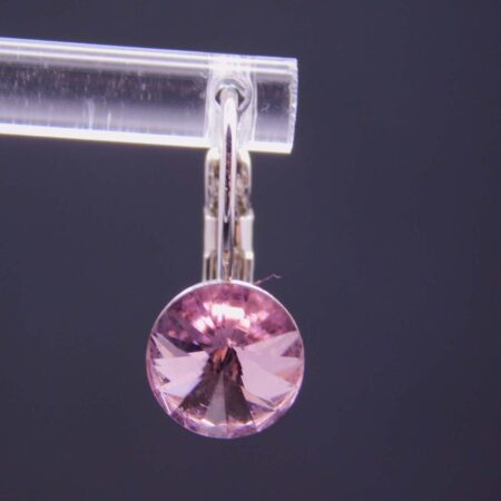Náušnice s komponentem Swarovski® Rivoli vel. 8 na klapce Light Ametyst - Obrázek 4