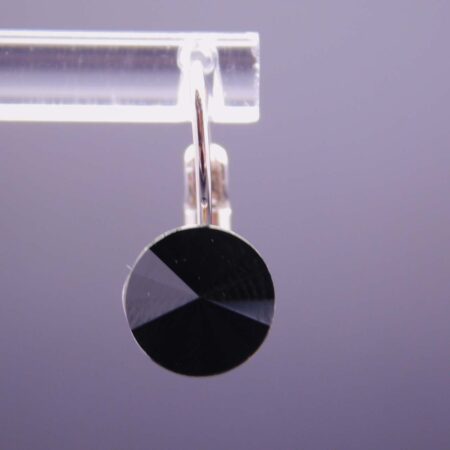 Náušnice s komponentem Swarovski® Rivoli vel. 8 na klapce JET - Obrázek 2