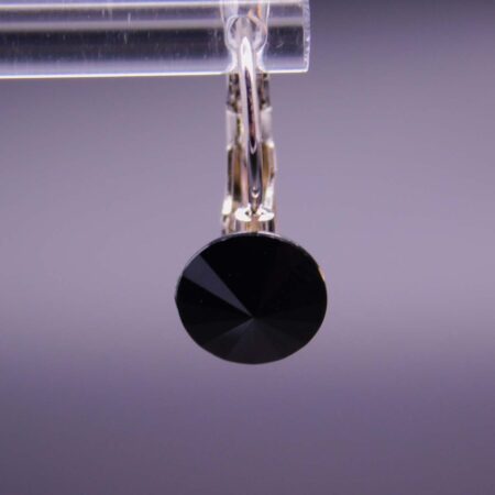 Náušnice s komponentem Swarovski® Rivoli vel. 8 na klapce JET - Obrázek 5