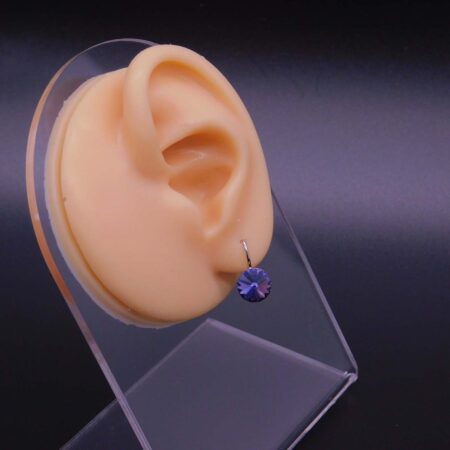 Náušnice s komponentem Swarovski® Rivoli vel. 8 na klapce Tanzanite - Obrázek 2