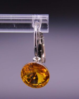 Náušnice s komponentem Swarovski® Rivoli vel. 8 na klapce Sunflower