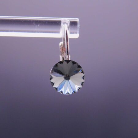 Náušnice s komponentem Swarovski® Rivoli vel. 8 na klapce Black Diamond - Obrázek 4