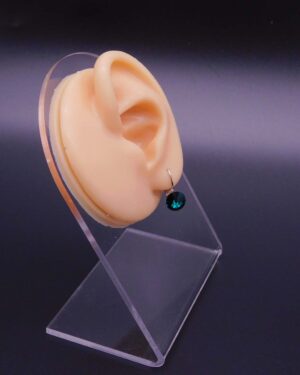 Náušnice s komponentem Swarovski® Rivoli vel. 8 na klapce Emerald