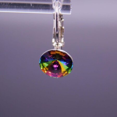 Náušnice s komponentem Swarovski® Rivoli vel. 8 na klapce Vitrail Medium - Obrázek 4