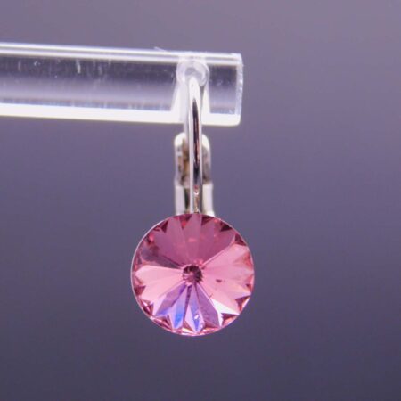 Náušnice s komponentem Swarovski® Rivoli vel. 8 na klapce Rosa - Obrázek 4