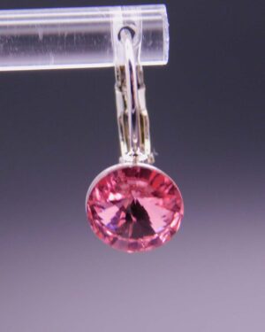 Náušnice s komponentem Swarovski® Rivoli vel. 8 na klapce Rosa