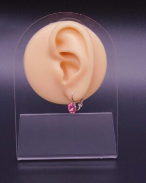 Náušnice s komponentem Swarovski® Rivoli vel. 8 na klapce Rosa