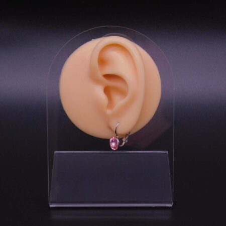 Náušnice s komponentem Swarovski® Rivoli vel. 8 na klapce Light Rosa - Obrázek 3