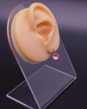 Náušnice s komponentem Swarovski® Rivoli vel. 8 na klapce Light Rosa