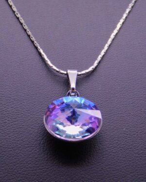 Náhrdelník s komponentem Swarovski® Rivoli vel. 14 Vitrail Medium