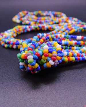 Náhrdelník rokajlový trojřadý s uzlem / Multicolor