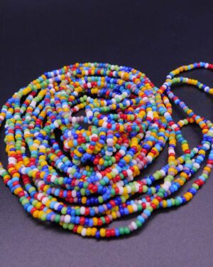 Náhrdelník rokajlový trojřadý s uzlem / Multicolor