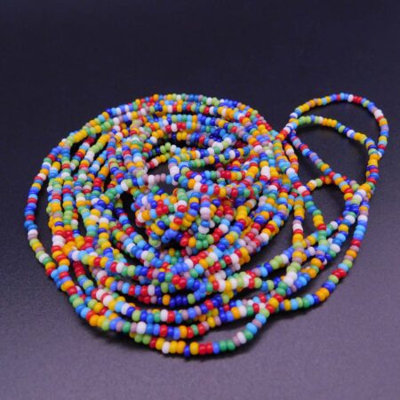 Náhrdelník rokajlový trojřadý s uzlem / Multicolor - Obrázek 3