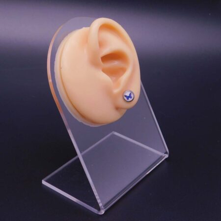 Náušnice puzeta s pryskyřicí 8 mm motiv modro-fialový motýl - Obrázek 2