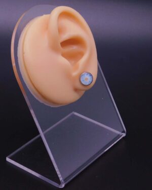 Náušnice puzeta s pryskyřicí 10 mm motiv kopretiny