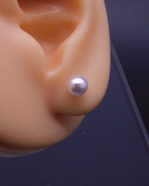Náušnice perlička na puzetě (vel. 6 mm)