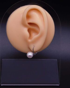 Náušnice perlička na klapce (vel. 8 mm)