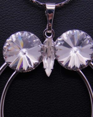 Náhrdelník s komponentem Swarovski® Sova z drátku Crystal