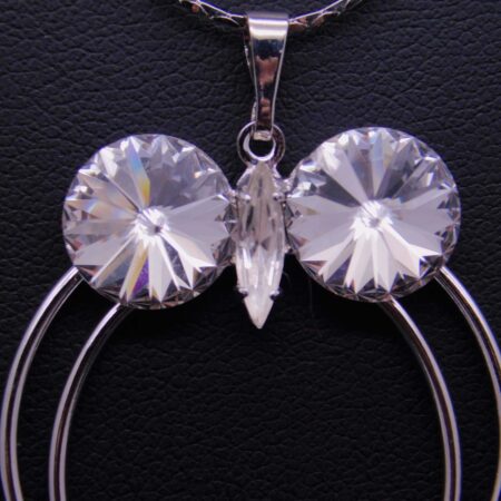 Náhrdelník s komponentem Swarovski® Sova z drátku Crystal - Obrázek 3