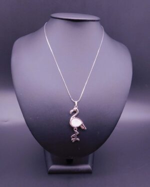 Náhrdelník s komponentem Swarovski® Plameňák Rose Water Opal