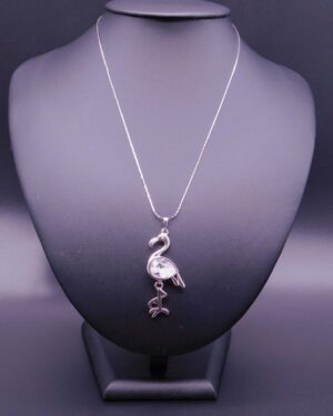 Náhrdelník s komponentem Swarovski® Plameňák Crystal