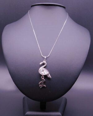 Náhrdelník s komponentem Swarovski® Plameňák Crystal