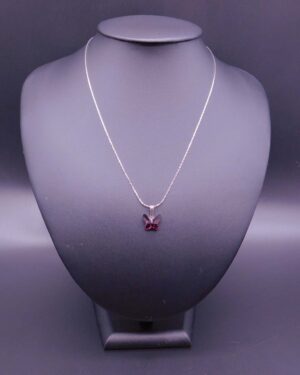 Náhrdelník s komponentem Swarovski® Motýlek vel. 12 Ametyst