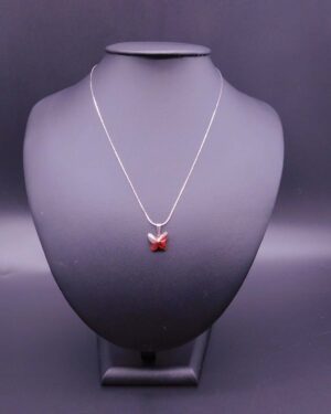 Náhrdelník s komponentem Swarovski® Motýlek vel. 12 Red Magma