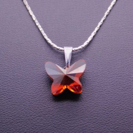 Náhrdelník s komponentem Swarovski® Motýlek vel. 12 Red Magma - Obrázek 3