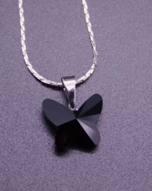 Náhrdelník s komponentem Swarovski® Motýlek vel. 12 Jet