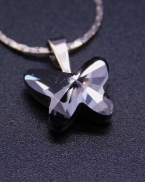 Náhrdelník s komponentem Swarovski® Motýlek vel. 12 Black Diamond