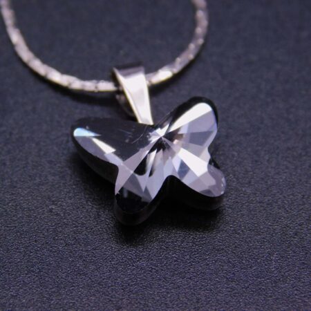 Náhrdelník s komponentem Swarovski® Motýlek vel. 12 Black Diamond - Obrázek 3