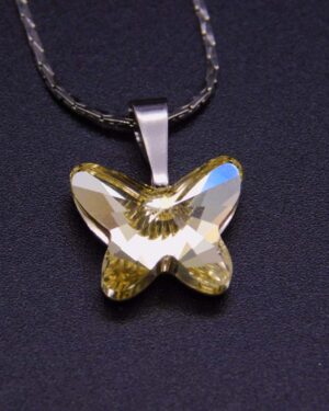 Náhrdelník s komponentem Swarovski® Motýlek vel. 12 Jonquil