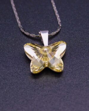 Náhrdelník s komponentem Swarovski® Motýlek vel. 12 Jonquil