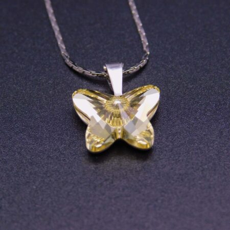 Náhrdelník s komponentem Swarovski® Motýlek vel. 12 Jonquil - Obrázek 4