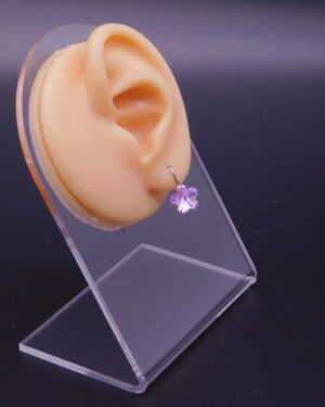 Náušnice s komponentem Swarovski® Pomněnka vel. 10 na klapce Violet