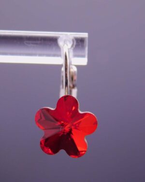 Náušnice s komponentem Swarovski® Pomněnka vel. 10 na klapce Light Siam