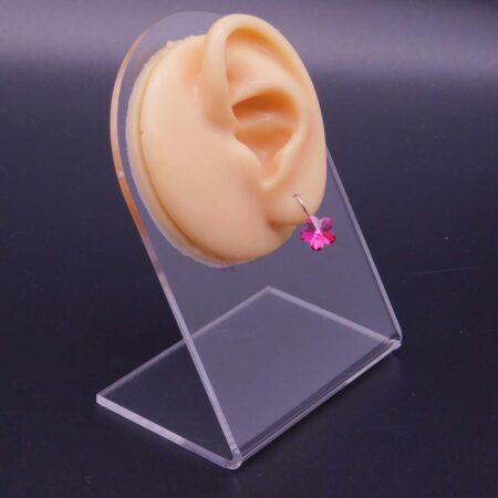Náušnice s komponentem Swarovski® Pomněnka vel. 10 na klapce Fuchsia - Obrázek 2