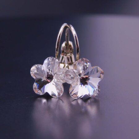 Náušnice s komponentem Swarovski® Pomněnka vel. 10 na klapce Crystal