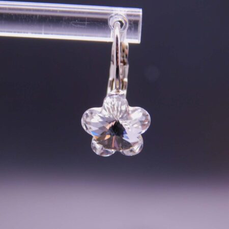 Náušnice s komponentem Swarovski® Pomněnka vel. 10 na klapce Crystal - Obrázek 3