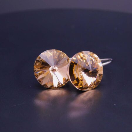 Náušnice s komponentem Swarovski® Rivoli vel. 12 na klapce Light Peach - Obrázek 2